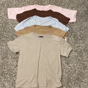 Five t-shirts
